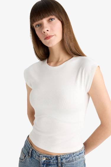 Slim Fit Crew Neck Basic Modal T-Shirt