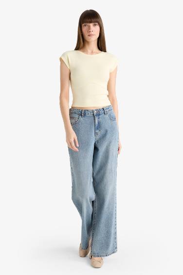 Slim Fit Crew Neck Basic Modal T-Shirt