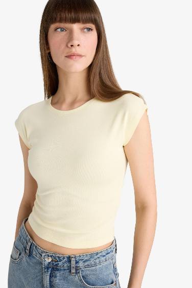 Slim Fit Crew Neck Basic Modal T-Shirt