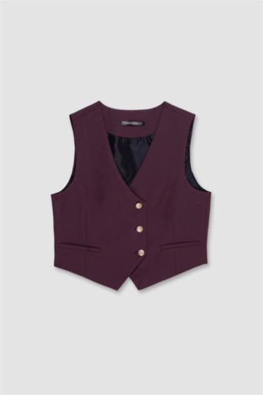 Asymmetric V-Neck Vest