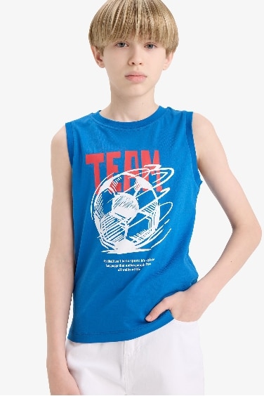 Boy Regular Fit Printed Tank Top