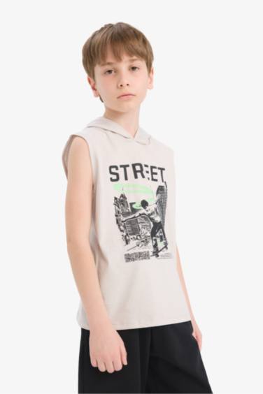 Boy Boxy Fit Printed Tank Top