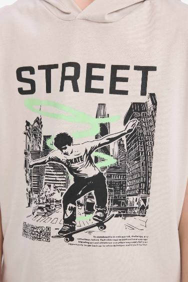 Boy Boxy Fit Printed Tank Top