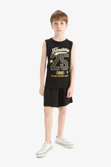 Boy Crew Neck Printed Tank Top