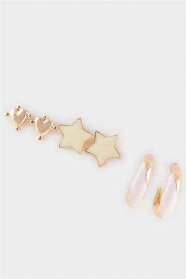 Женские Тройные Золотые Серьги