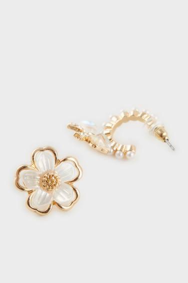 Woman 2 Piece Flower Earrings