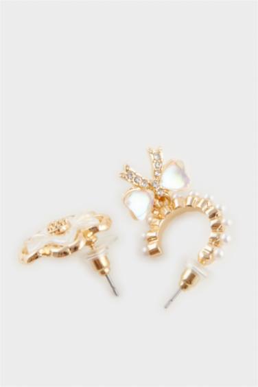 Woman 2 Piece Flower Earrings