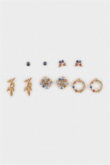 Женские серьги, комплект из 5-ти пар, золотистые