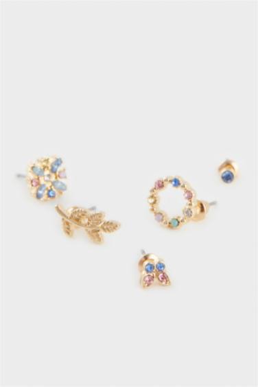 Женские серьги, комплект из 5-ти пар, золотистые