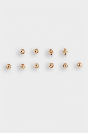Женские серьги, комплект из 5-ти пар, золотистые