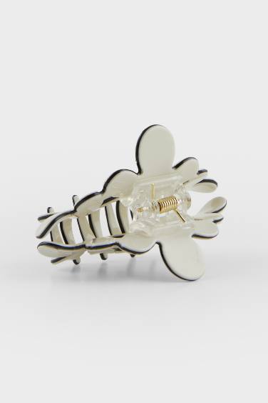 توكة شعر حريمي فلورال ابيض