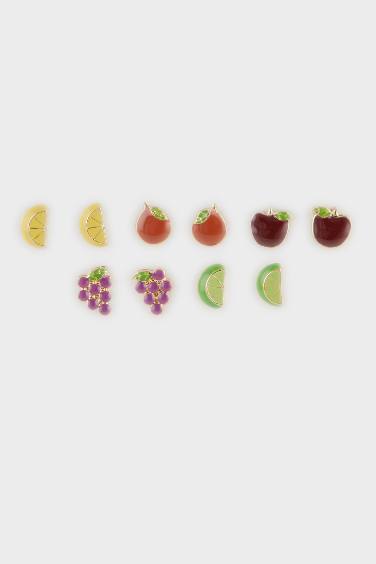 Женские серьги с фруктами (5 пар)
