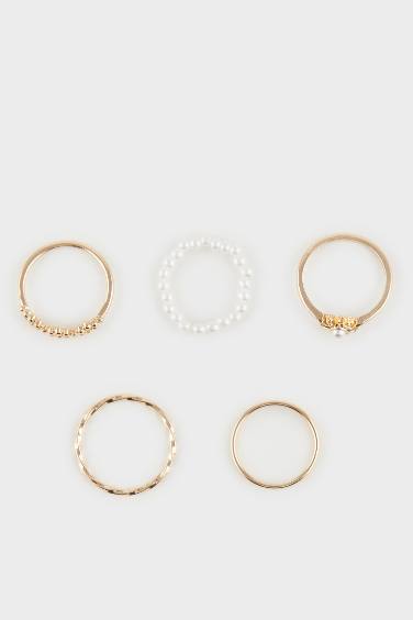 Woman 5 Piece Gold Ring