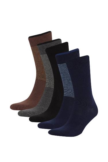 Man 5 Piece Cotton Long Socks