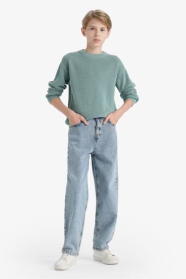 Boy Crew Neck Knit Pullover