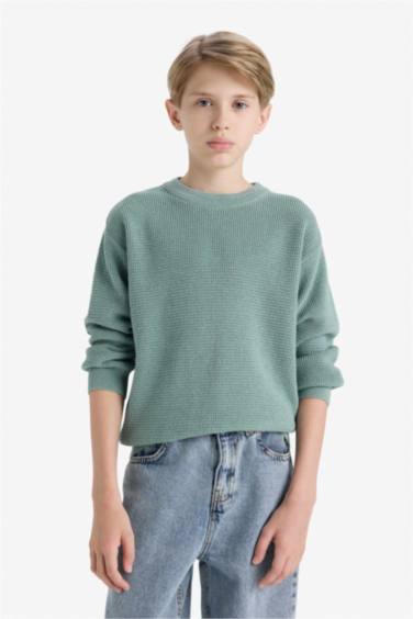 Boy Crew Neck Knit Pullover