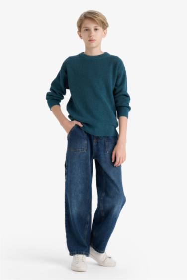 Boy Regular Fit Crew Neck Pullover