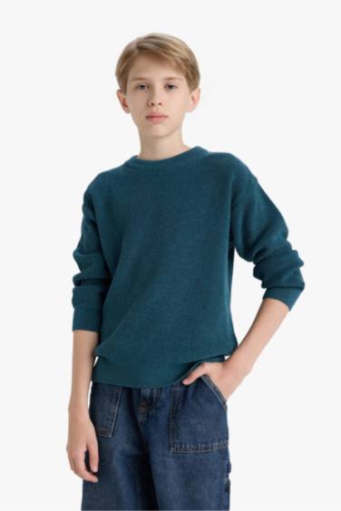Boy Regular Fit Crew Neck Pullover