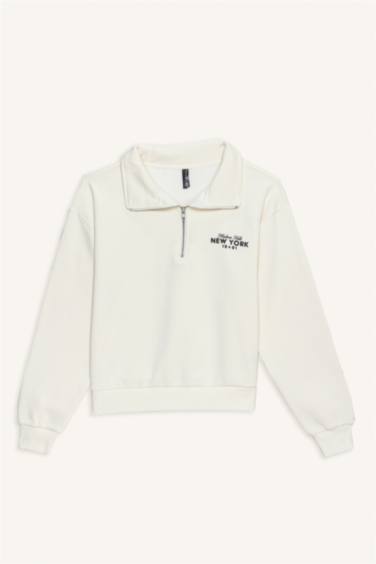 Regular Fit Printed Long Sleeve Sweatshirt