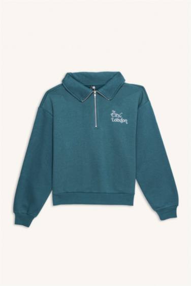 Regular Fit Printed Long Sleeve Sweatshirt