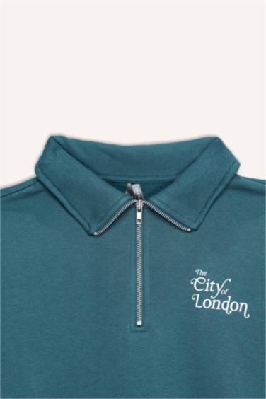 Regular Fit Printed Long Sleeve Sweatshirt