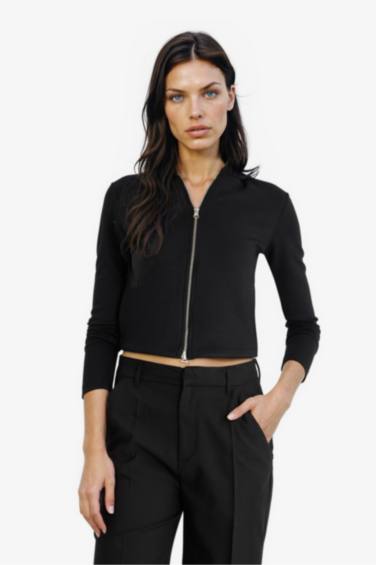 Pull Cardigan à col roulé