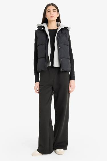 Gilet Doudoune à capuche zippée Coupe régulière