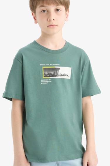 Boy Crew Neck Printed Short Sleeve T-Shirt