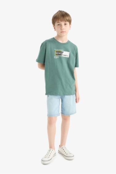 Boy Crew Neck Printed Short Sleeve T-Shirt