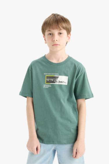Boy Crew Neck Printed Short Sleeve T-Shirt