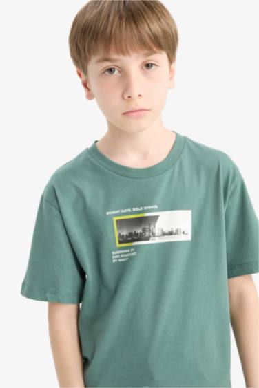 Boy Crew Neck Printed Short Sleeve T-Shirt