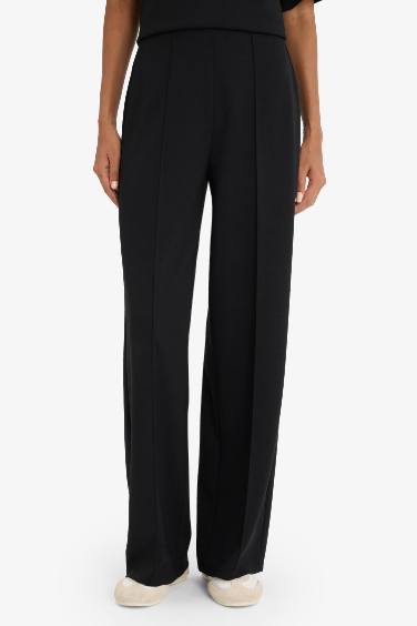 بنطرون بجامة رياضي ملمس ناعم قصة مستقيمة واسعة