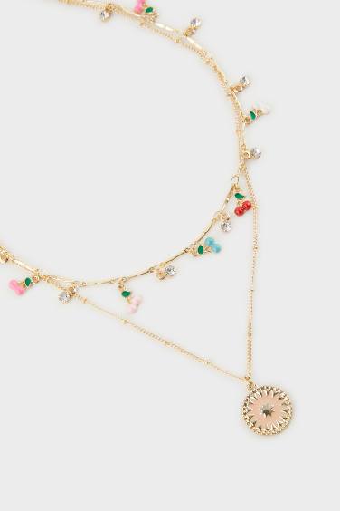 قلادة ذهبي نسائي - قطعتين