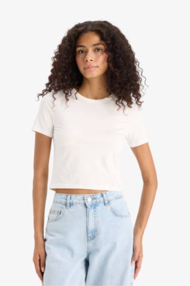 Slim Fit Crew Neck Cotton Short Sleeve T-Shirt