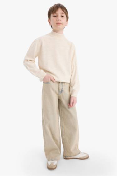 Pull en tricot à col montant pour garçon