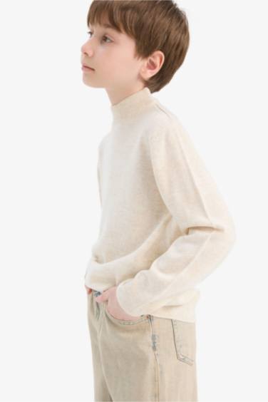 Pull en tricot à col montant pour garçon