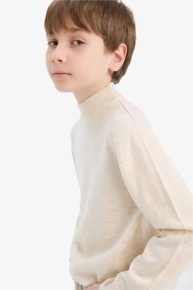 Pull en tricot à col montant pour garçon