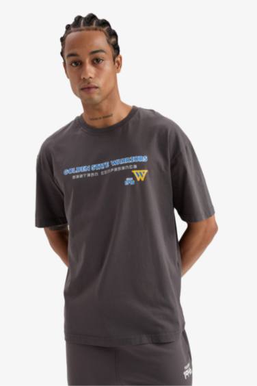 DeFactoFit NBA Golden State Warriors Boxy Fit T-Shirt