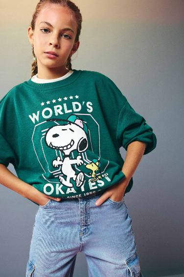 Girl Snoopy Oversize Fit Sweatshirt