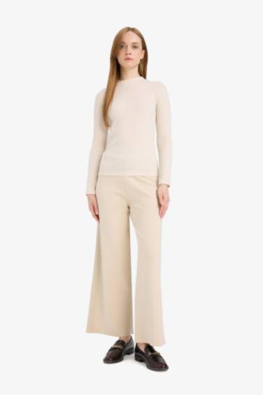 Wide Leg Knitwear Trousers