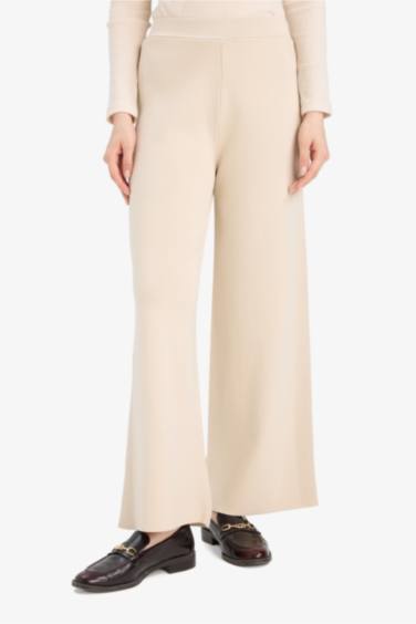 Wide Leg Knitwear Trousers