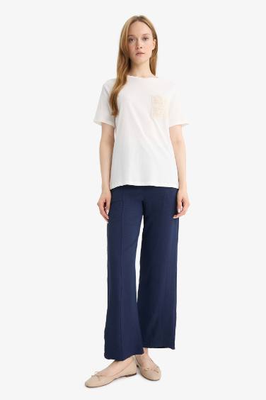 Regular Fit Crew Neck Cotton Short Sleeve T-Shirt