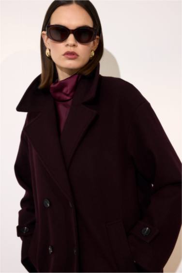 Regular Fit Kaşe Kaban