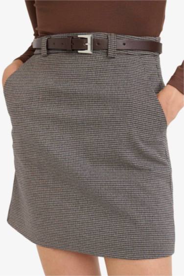 a сызығы толық астар Тоқылған юбка