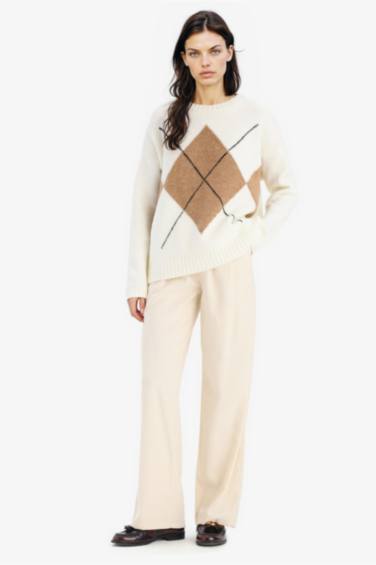 Oversize Fit Basic Crew Neck Knitwear Pullover