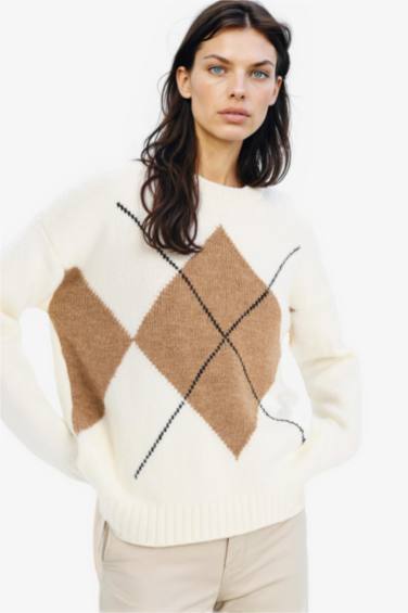 Oversize Fit Basic Crew Neck Knitwear Pullover