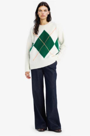 Oversize Fit Basic Crew Neck Knitwear Pullover