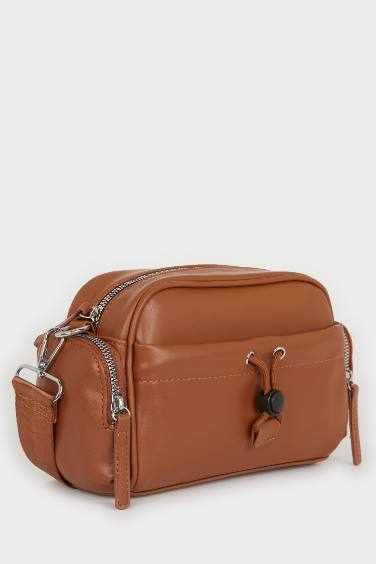 Faux Leather Crossbody Bag