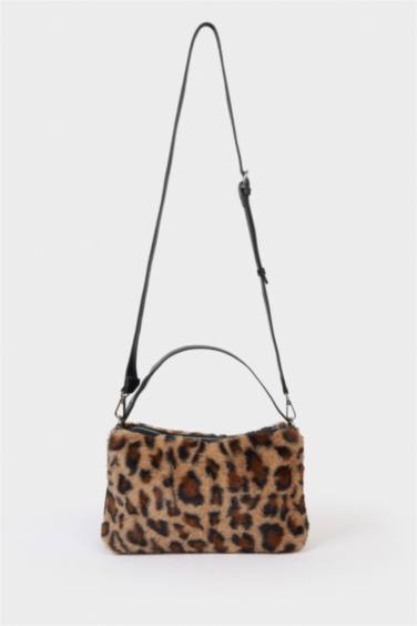 Kadın Leopar Desenli Çapraz Çanta