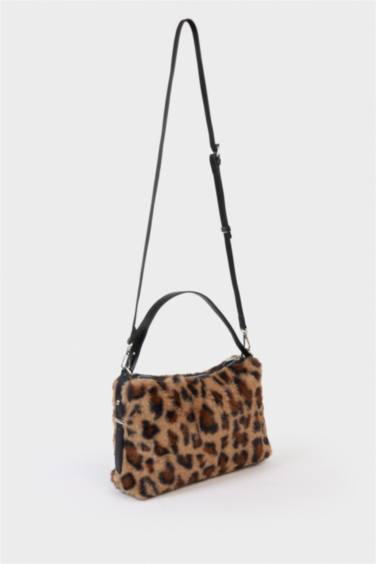 Kadın Leopar Desenli Çapraz Çanta